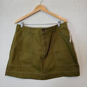 Old Navy Women's Olive Green Cotton Cargo Mini Skirt Size 18 NEW